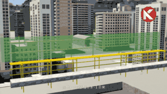 架体找平，搭设底层走道板.gif